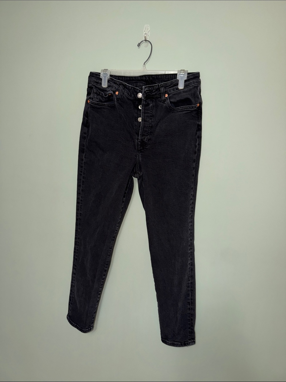 H&M Ultra High Waist Mom Jeans Black Size 10
